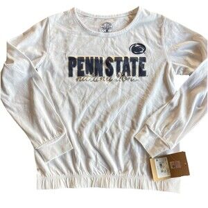 Penn State Nitty Lions girls S 6/7 rivals threads Shirt White Long Sleeve New